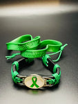 TBI Green Ribbon Awareness Bracelet Set