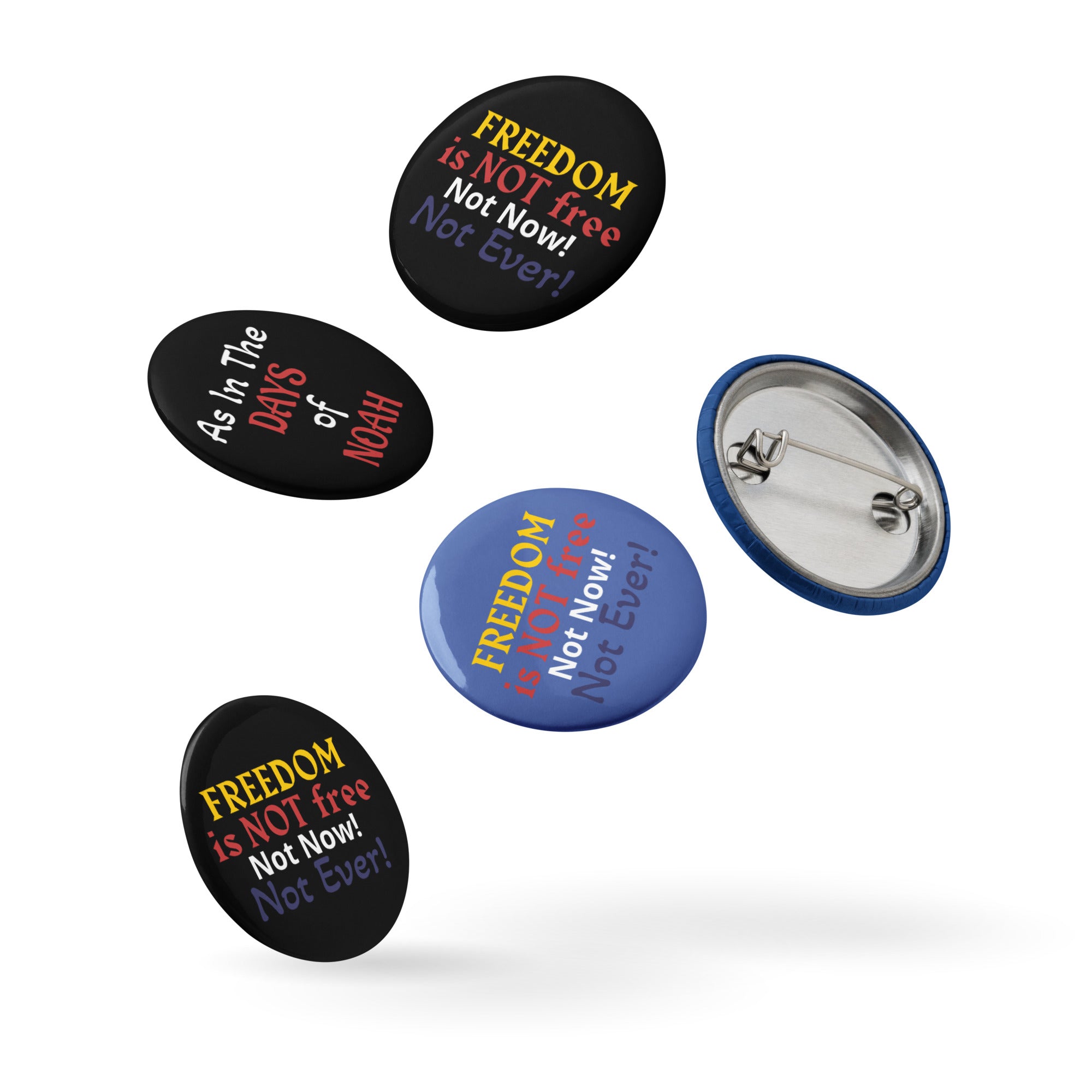 Freedom & Noah Set of pin buttons