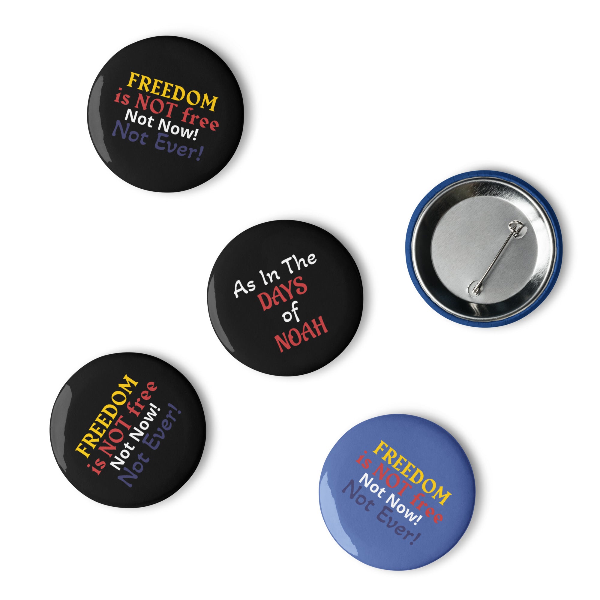 Freedom & Noah Set of pin buttons