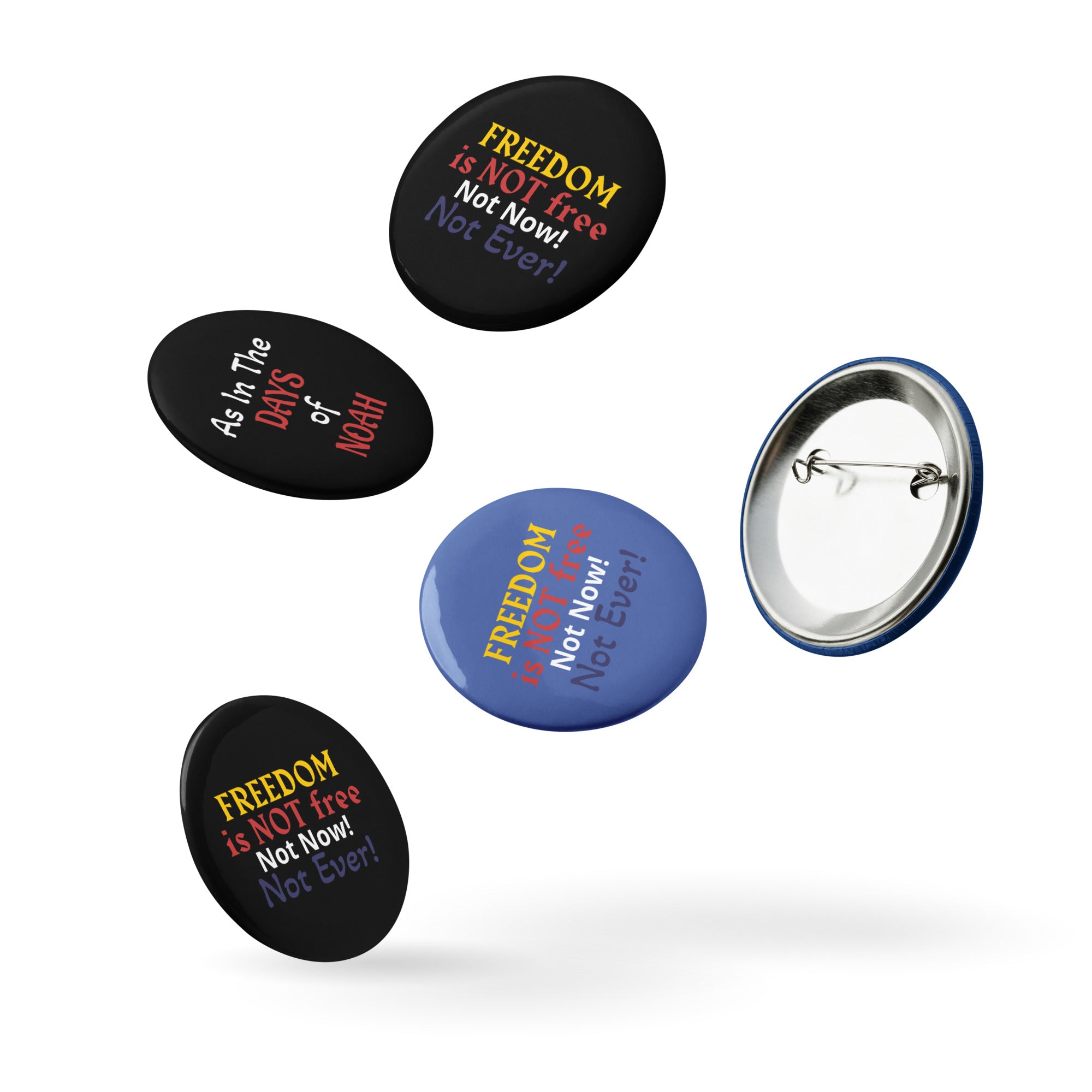 Freedom & Noah Set of pin buttons