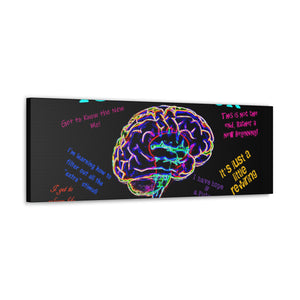 TBI Warrior Brokenness to Positive thoughts Canvas Gallery Wraps