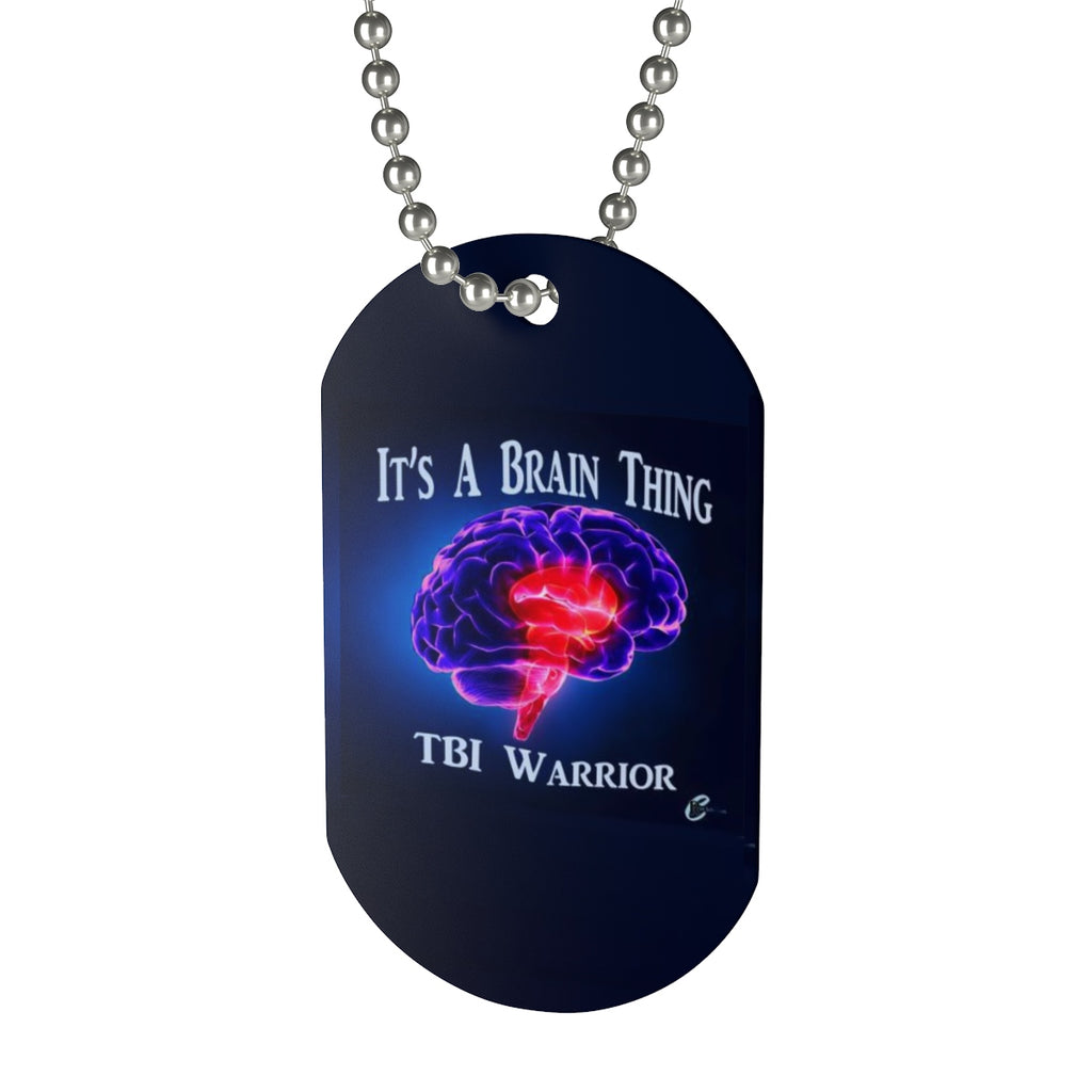 TBI Warrior Brain Bling Dog Tag