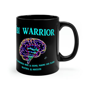 TBI Warrior Brokenness Black mug 11oz