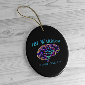 Brain Bling TBI Warrior Ceramic Ornaments